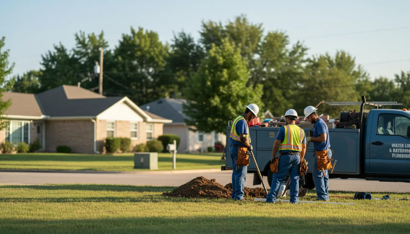 Residential water line and bathroom plumbing service in Kathleen, GA